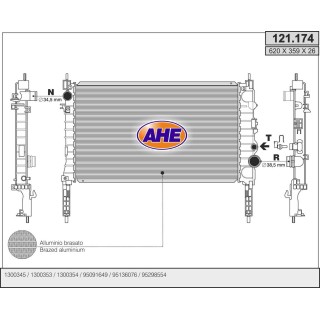 121174  RAD CHEVROLET/OPEL Trax/Mokka 1.4 +/-AC 01.13-