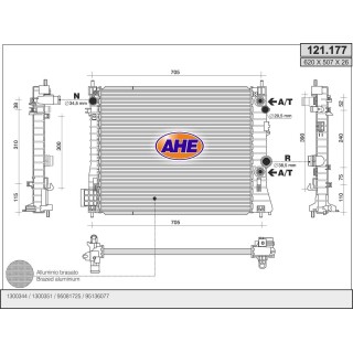 121177  RAD CHEVROLET/OPEL Trax/Mokka 1.7DTi +/-AC AT 13-