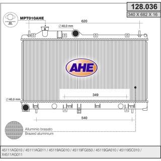 128036  RAD SUBARU Forester/ILegacy V/Outback 2.0/2.5 AC