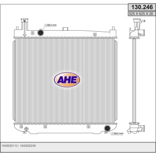 130246  RAD TOYOTA Hi-Ace 2.5 D4D +/-AC 01-