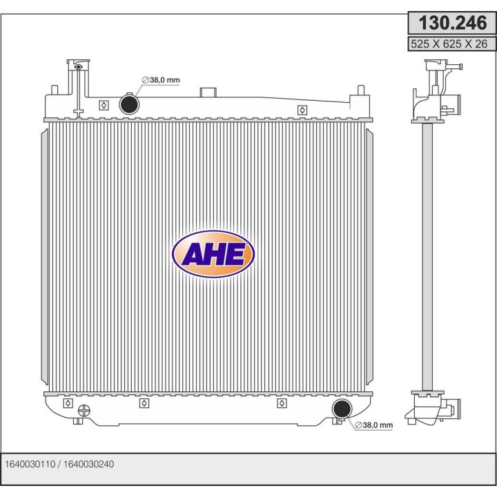130246  RAD TOYOTA Hi-Ace 2.5 D4D +/-AC 01-