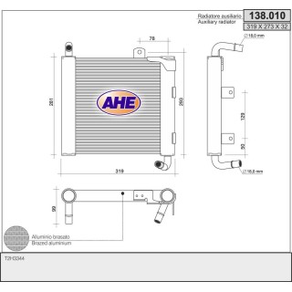 138010  RAD Aux. Jaguar XE/XF 2.0/3.0 16-