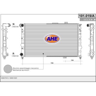 101019/A  RAD ALFA ROMEO 166 2.0 T.S. M +/- AC
