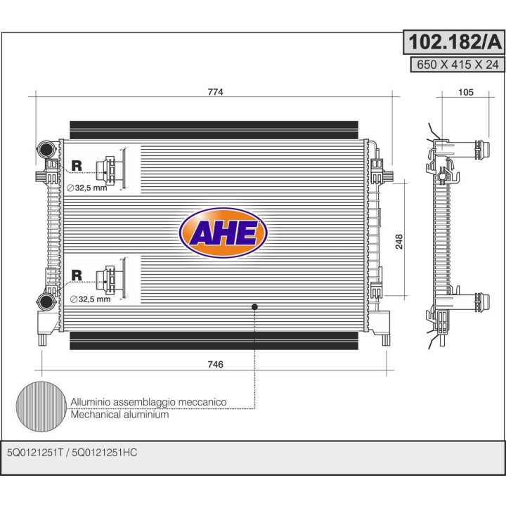 102182/A  RAD SEAT/SKODA/VW Leon/Fabia III/Octavia/Golf  12-