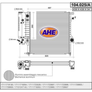 104025/A  RAD BMW E30/36 +/- AC AT