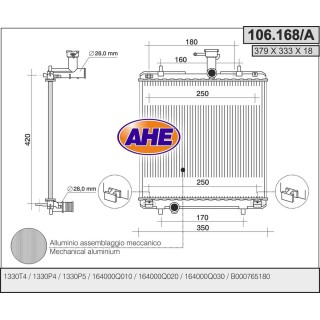 106168/A  RAD CITROEN C1-PEUGEOT 107-TOYOTA AYGO 1.0 AC 05-