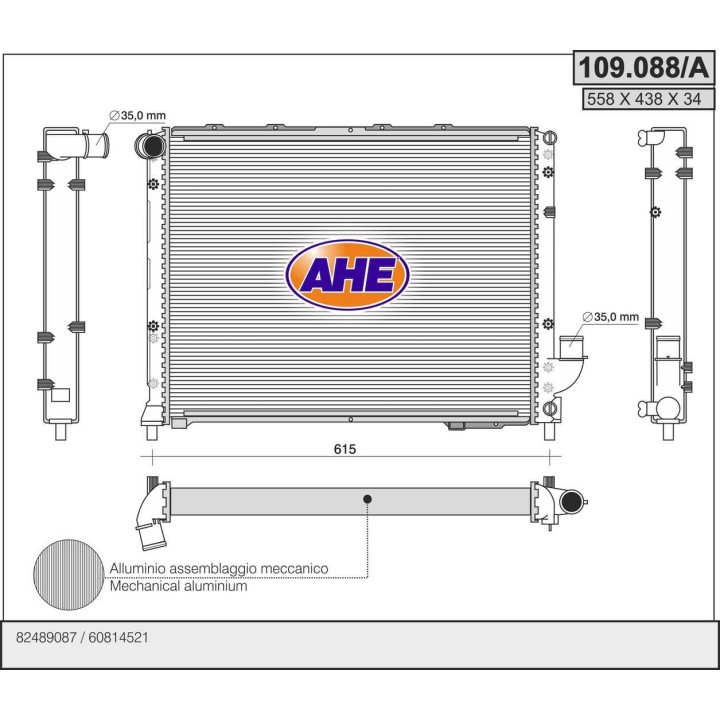 109088/A  RAD ALFA ROMEO 166 2.0-2.4 JTD    M   +/- AC