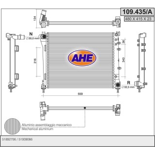 109435/A  RAD Fiat Panda (312) 0,9 Twinair +/-AC   12-