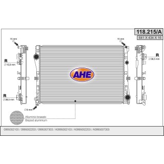 118215/A  RAD MERCEDES W205 C300 15-
