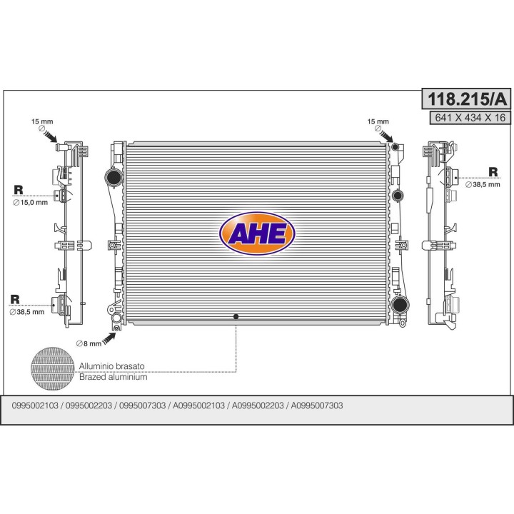 118215/A  RAD MERCEDES W205 C300 15-