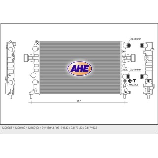 121144/A  RAD OPEL Astra G 1.6 Twinport Eco