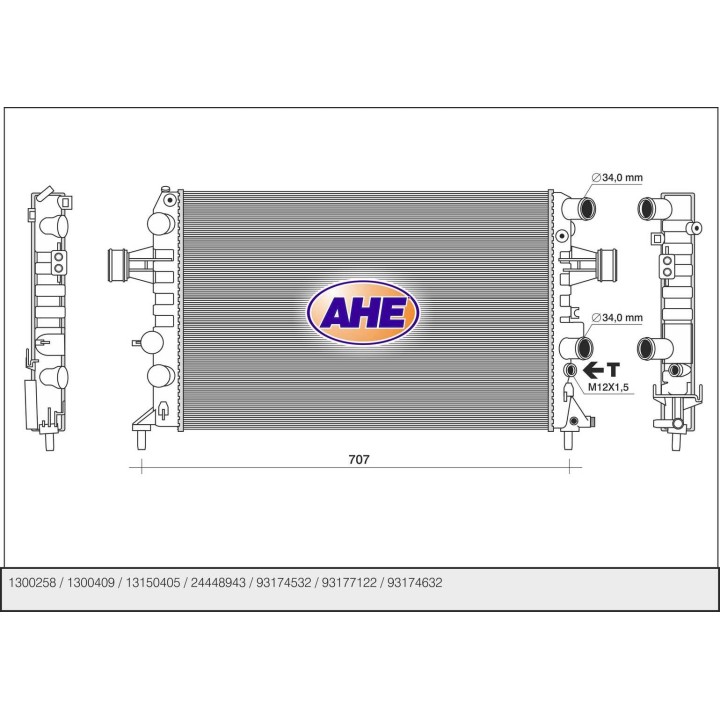 121144/A  RAD OPEL Astra G 1.6 Twinport Eco