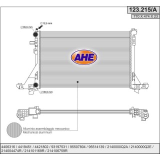 123215/A  RAD RENAULT Master III 2.3CDTi 02.10-
