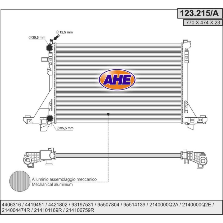 123215/A  RAD RENAULT Master III 2.3CDTi 02.10-