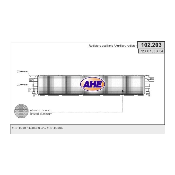 102203  Rad. Ausiliario AUDI A4/A5/A6/A7/Q5 2.0TDi - 3.0TF