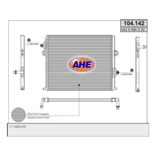 104142  Rad. Ausiliario BMW F30N / F31N 320 i - 330 i - 34