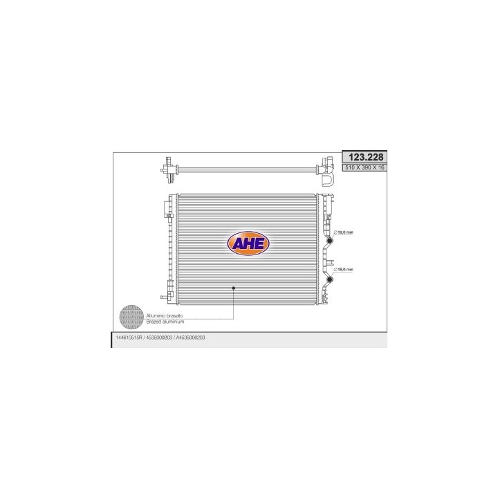 123228  Rad. Intercooler RENAULT/SMART Twingo/Forfour/Fort