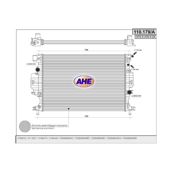 110179/A  FORD Galaxy IV/Mondeo V/S-Max 1.5 EcoBoost - 2.0 E