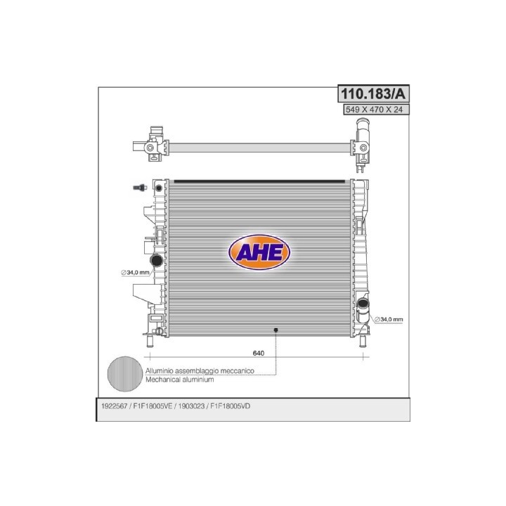 110183/A  FORD Focus III 1.0 EcoBoost  +/-AC  AT  15-