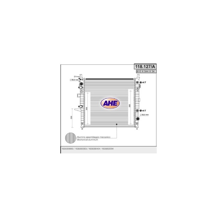 118127/A  MERCEDES W163 ML 230-320- 430 AC 98-