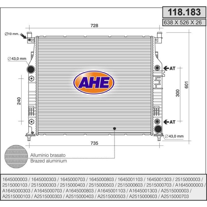 118183  MERCEDES W251 R 320 CDI GROSOR 26MM
