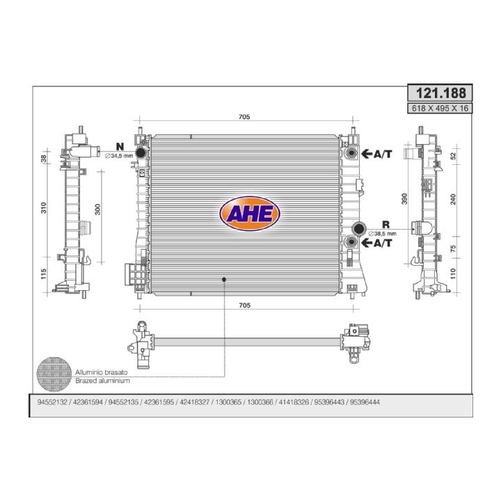 121188  CHEVROLET Trax / OPEL  Mokka 1.6CDTi +/-AC MT/AT 0