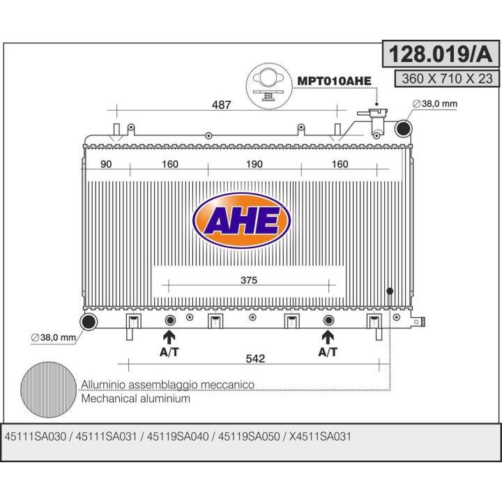 128019/A  SUBARU Forester 2.0 16V