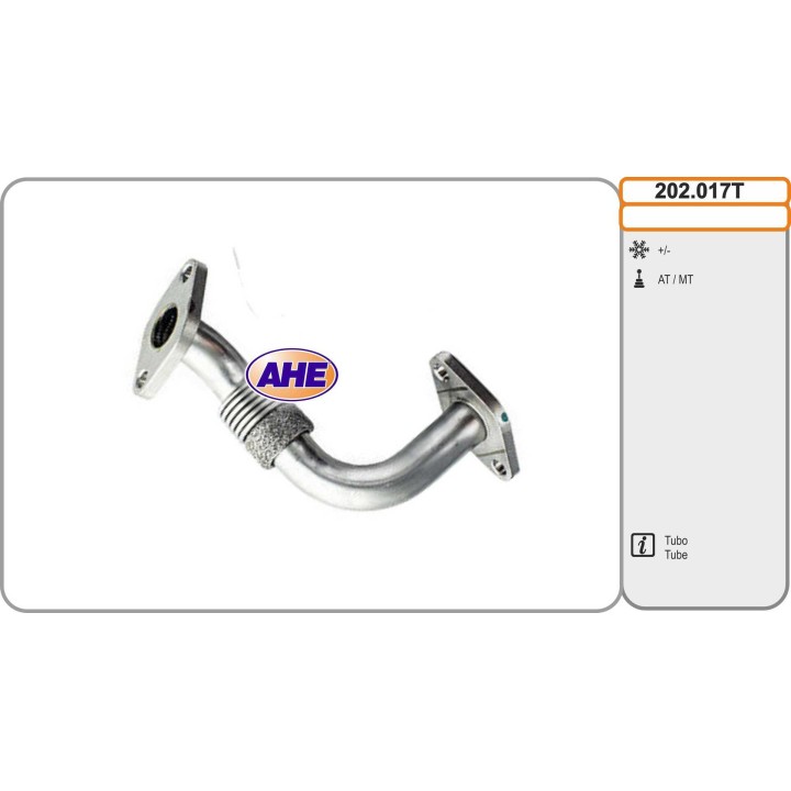 202017T  EGR Cooler Tube Audi/VW A4/Passat 1.9TDi 08.98-05.