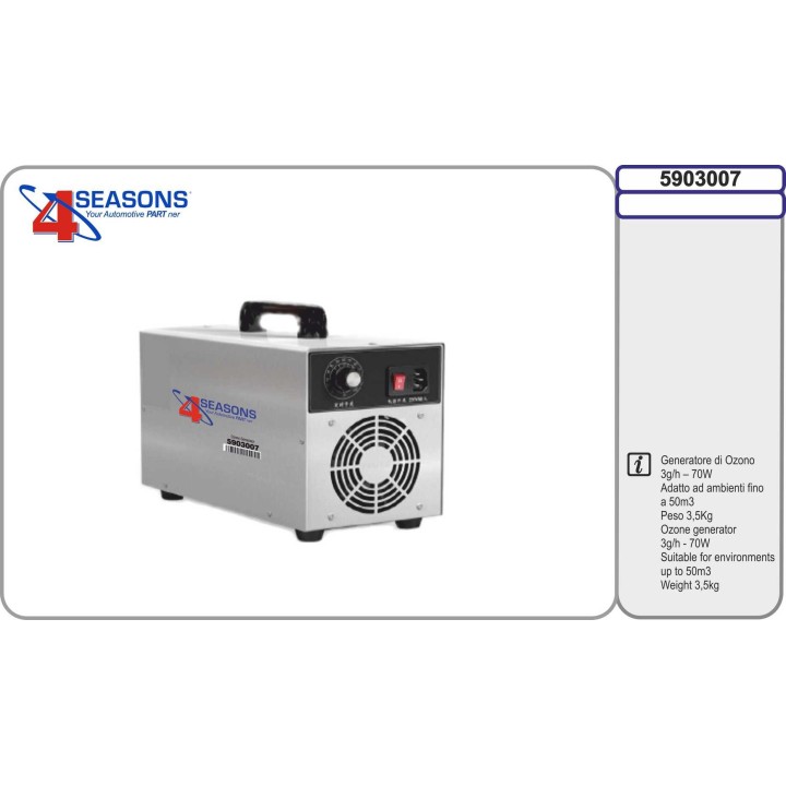 5903007  GENERATORE DI OZONO 3G/H-70W