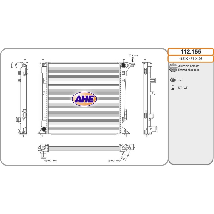 112155  Rad. Hyundai Tucson/Sportage 1.6GDi