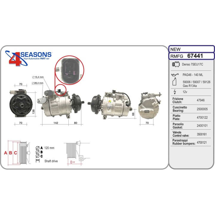 67441  COMPRESOR  VW T5 03-