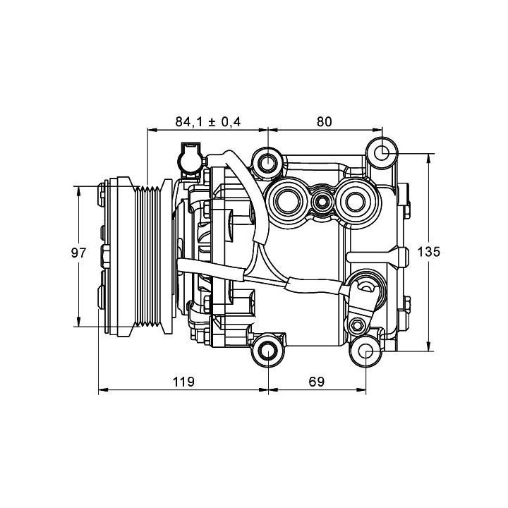 20135125  VI SCROLL-90V A/D PV6 97MM 12V H-B C/S