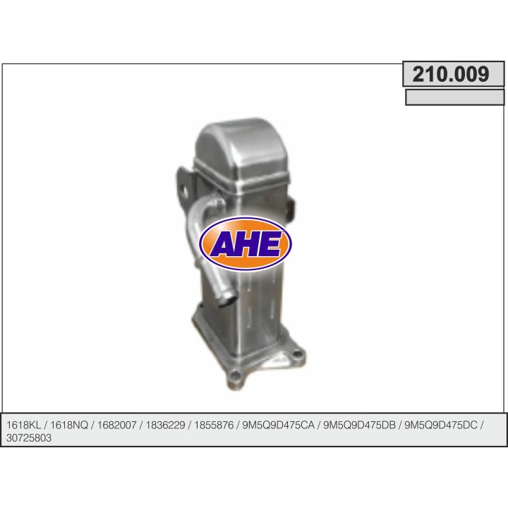 210009  EGR Cooler Citroen/Ford C4/C5 III/C8/DS4/Jumpy/Foc