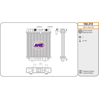 102215  Rad. Ausiliario SKODA/ VOLKSWAGEN Octavia/Superb/A