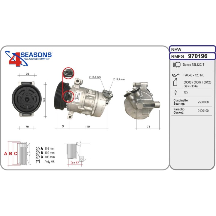 970196  CMP  FIAT Doblò/Marea/Stilo 1.6 09-00