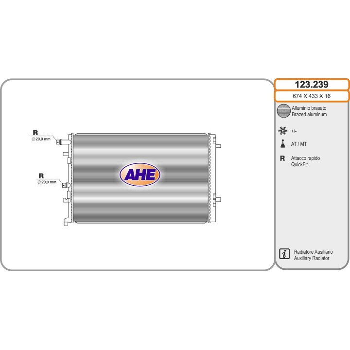 123239  Rad. Ausiliario RENAULT Kadjar 06.15-