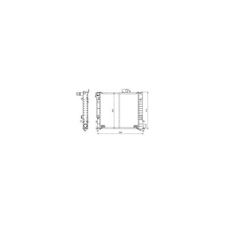 125001  RAD.SAAB 9000 85-(418x400x32 CP)