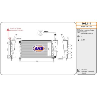 109111  RAD FIAT PUNTO II 1.2 8/16V 1 serie