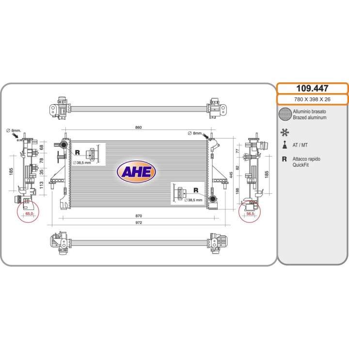 109447  Rad. FIAT Ducato III (250, 290) 2.0D Multijet 116
