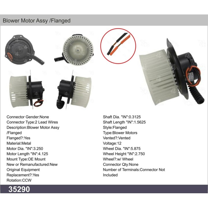 35290  BLOWER MOTOR AUDI 80 SERIES 92-88 / 90 SERIES