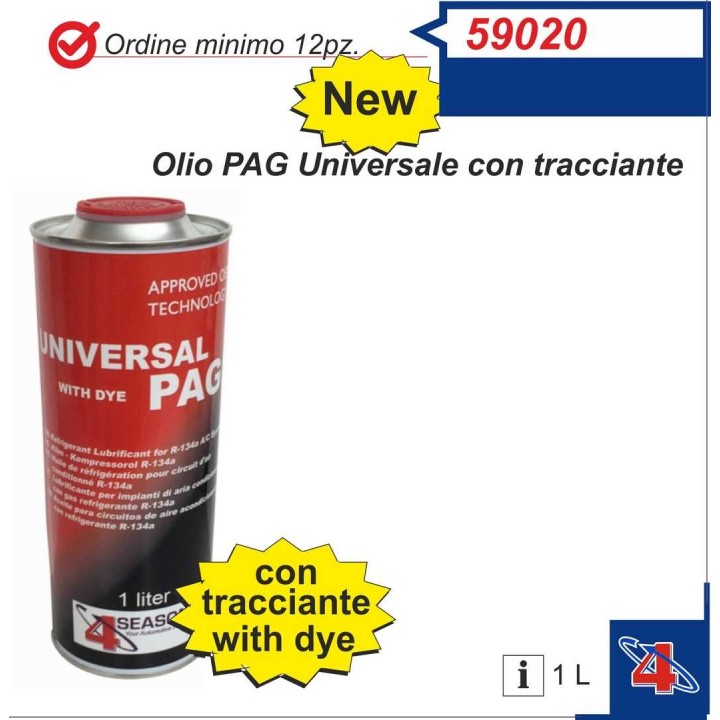 59020  ACEITE PAG UNIVERSAL CON ADITIVO 1LITRO PARA R134A
