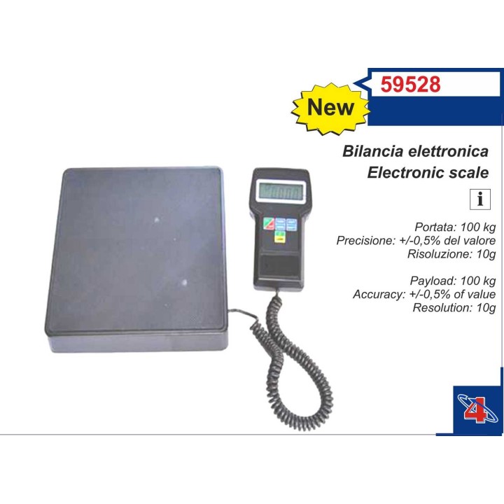 59528  BÁSCULA DE CARGA ELECTRÓNICA 230MM X 230MM