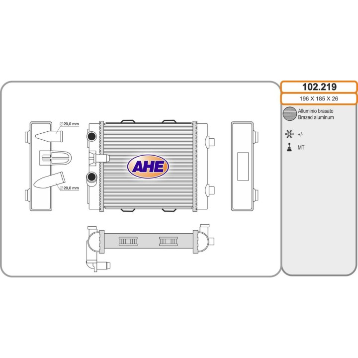 102219  Rad. Ausiliario SKODA/VOLKSWAGEN Karoq/Scout/Tigua