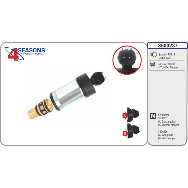 3500237  VALVULA CONTROL COMP compr. SANDEN PXE14/DELPHI CVC