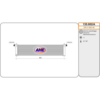 135002/A  RAD.PORSCHE BOXSTER 2.5 24V 96-99 (570x128x34 AP)
