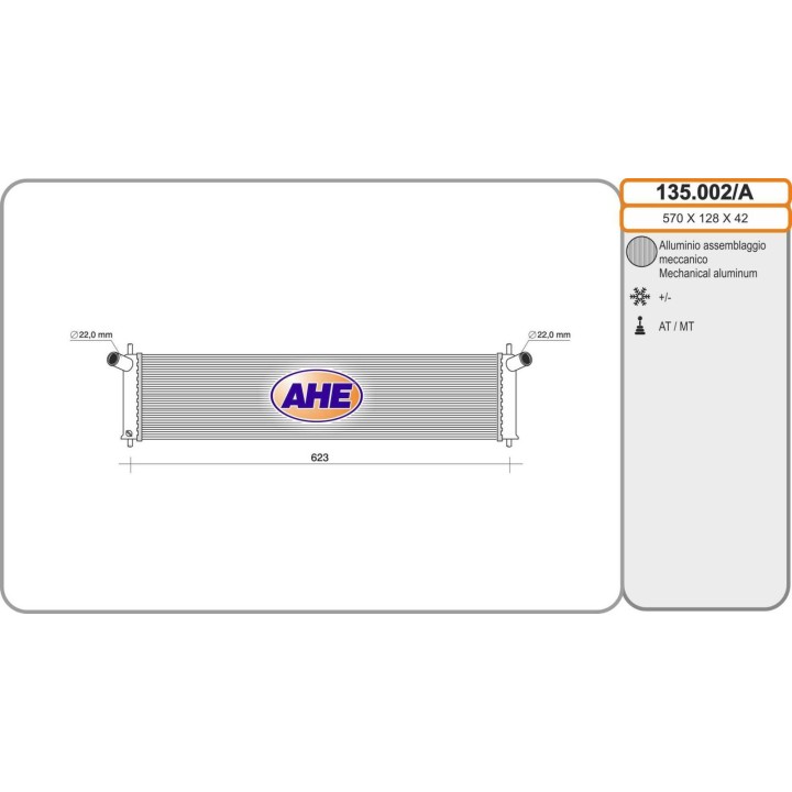 135002/A  RAD.PORSCHE BOXSTER 2.5 24V 96-99 (570x128x34 AP)