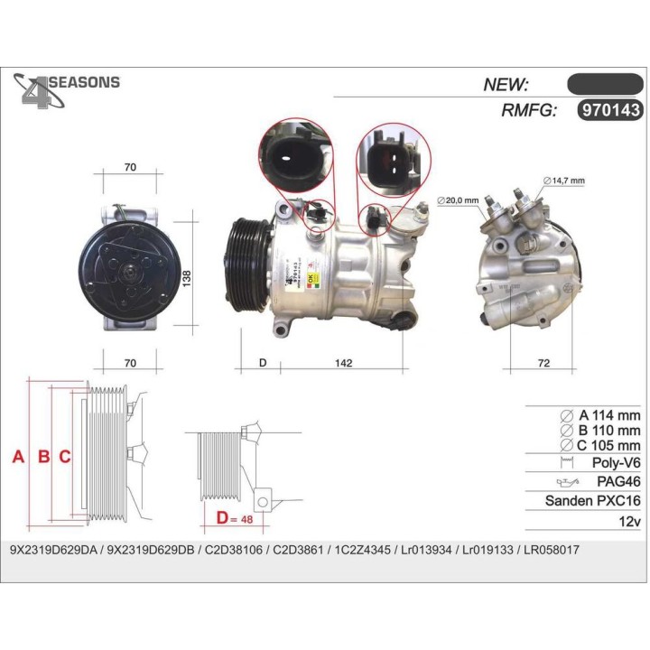 CMP RMFG JAGUAR/LAND ROVER XF/XJ 2 0/3 0 04-09