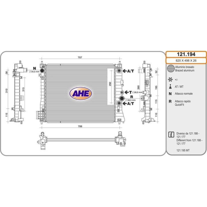 Rad  Buick/Chevrolet Encore/Trax 1 4T  /-AC M/AT 0