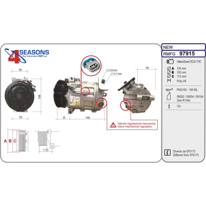 97915  COMPRESOR  ALFA ROMEO 159 1.9 JTDM 05-