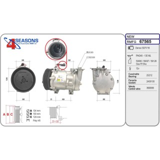67565  COMPRESOR  FIAT 145/146 156 BRAVO/VA....